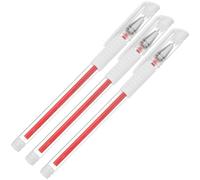 SEWACC Lot de 3 Stylos de Marquage Imperméables pour Tatouage et Microblading, Pointe Fine, Rouge, pour Professionnels du Piercing et Maquillage Permanent, Usage en Salon et Soins