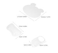SEWACC Lot de 3 Tapis de Souris Rigides Ergonomiques avec Repose-Poignet Intégré Surface Polie pour Mouvements Fluides Ensemble Bureau et Gaming pour Confort et du Poignet