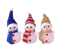 SEWACC Lot de 3 Veilleuses à Thème de Noël, Décoration de Lampe Led Bonhomme de Neige, Décorations de Festival D'hiver (style Et Couleur Aléatoires)