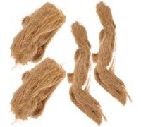 SEWACC Lot de 4 Allume-Feu Naturel en Jute Petit Format Outil à Feu d'Extérieur Léger et Pratique pour Camping Randonnée et Survie en Pleine Nature