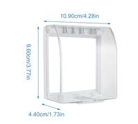 SEWACC Lot de 4 Boîtes Étanches pour Prise 86 Transparentes Couvercles Anti-Éclaboussures Résistants à L'Eau Cache-Lumière pour Salle de Bain Protection Murale Pratique et Solide