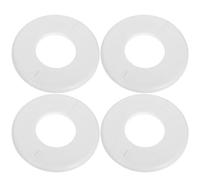 SEWACC Lot de 4 Cache-brides Blancs en Plastique pour Tuyau D’eau 28 Mm Plaque de Recouvrement Fendue Décorative et Protecteur de Trou de Tuyauterie, Accessoires Plomberie Salle de Bain