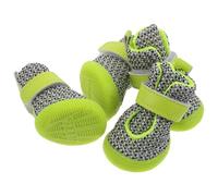 SEWACC Lot de 4 Chaussures pour Petits Chiens en Maille Respirante, Bottes Antidérapantes et Résistantes à l'usure, Protection Confortable pour Pattes sous Pluie, Boue et Bitume Chaud