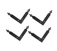 SEWACC Lot De 4 Équerres De Renfort Pour Meubles Robustes À 90 Degrés En Fer Forgé Noires