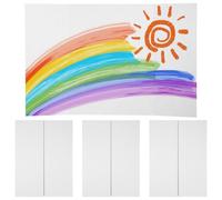 SEWACC Lot de 4 Panneaux D'affichage Blancs à Trois Volets en Papier Ondulé, Structure Stable et Design Professionnel pour Expositions Artistiques et Projets Scientifiques