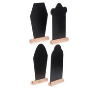 SEWACC Lot de 4 Panneaux en Bois de Cercueil Double Face Base, Tableaux Noirs Décoratifs pour Pâques, Format C-d-e-f, Tableaux Mémo pour Décoration Intérieure et Ambiance Festive