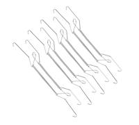 SEWACC Lot de 4 Plaque de Suspension à Crochet en Acier Inoxydable pour Assiettes Décoratives 23-27 Cm, Support à Ressort en Forme de W Invisible, Rangement Mural pour Salles de Bain et