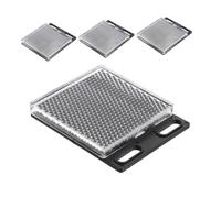 SEWACC Lot de 4 Réflecteurs à Miroir Rectangulaire pour Capteur Photoélectrique, Accessoires Multiusage, Panneaux Rétroréfléchissants pour Sécurité Industrielle et Domestique, Couleurs