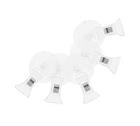 SEWACC Lot de 5 Clips à Ventouse Transparents pour Aquarium, Pince de Fixation pour Pompe à Air, Support pour Nourriture et Plantes, Plastique Solide, Rotation 360°, Accessoires