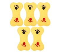 SEWACC Lot de 5 Jouets Sonores D'os pour Animaux, à Mâcher en Plastique Souple, Couleur Multicolore, Bain et Anti-Stress, Éducatif pour Chiots et Petits Chiens