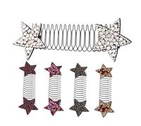 SEWACC Lot de 5 Pinces à Cheveux Invisibles Étoiles Peignes Décoratifs Multicolores Accessoires Légers pour Cheveux Épais Maintien sans Trace Usage Quotidien et Événements