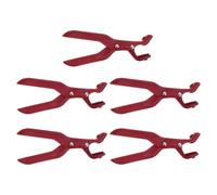 SEWACC Lot de 5 Pinces Anti-Brûlure en Silicone Rouge Poignées de Préhension pour Plaques Chauffantes Pince Porte-Bol Isolante pour Plats Chauds Accessoire la Cuisine Polyvalent pour