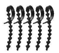 SEWACC Lot de 5 Sangles d'attache en Caoutchouc Écologique 45X2X05 CM pour Arbres de Jardin Sangles de Fixation Réglables Système de Verrouillage Palissage Soutien des Plantes
