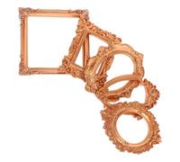 SEWACC Lot de 5 set de Cadres Photo Décoratifs Dorés Vintage en Résine Cadres Rétro Muraux pour Décor Intérieur Shooting Photo et Exposition Polyvalents pour Galerie et Hôtel