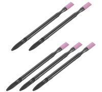 SEWACC Lot de 5 Stylos à Ongles Double Embout en Quartz Noir Outil Polyvalent pour Manucure Professionnelle Ponçage et Élimination des Peaux Mortes Stylo Polisseur pour Soin Complet