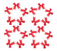 SEWACC Lot de 50 Mini Nœuds Décoratifs Faits À La Main en Polyester Rouge