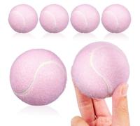 SEWACC Lot de 6 Balles de Tennis Roses en Caoutchouc Souple Et Élastique, Idéales pour L'entraînement des Filles Débutantes, La Pratique Et Les Jeux dans La Cour de Récréation.