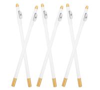 SEWACC Lot de 6 Crayons à Maquillage Blancs Multifonctions avec Taille-Crayon Intégré - Crayons Eyeliner Waterproof Longue Tenue pour Sourcils et Barbe - Kit Compact pour Maquillage