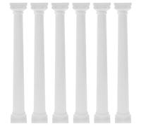 SEWACC Lot de 6 Mini Colonnes Romaines en Plâtre Couleur Pierre Décoration de Table et Accessoire Photo pour Bureau Zen Statuettes Piliers Romains pour Présentation et Bricolage