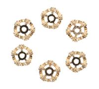 SEWACC Lot de 6 perles couronnes pour bracelets : breloques vintage en oxyde de zirconium, perles intercalaires pour bijoux à faire soi-même, mini pendentifs couronnes, fournitures de décoration et