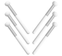SEWACC Lot de 6 Pinceaux Correcteurs Portables de Champignon Pinceau Correcteur Éponge pour Maquillage du Visage Nez et Paupières Manche Blanc Accessoires Beauté Compacts et