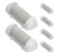 SEWACC Lot de 6 Têtes de Rechange Électriques pour Râpe Pieds, Accessoires Plastiques Gris, Remplacement Facile, Exfoliant pour Callosités, Compatible Soin Pédicure à Domicile