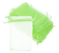 SEWACC Lot de 60 Paquets de Protection en Organza pour Fruits 15X20 CM Vert Pomme avec Cordon de Serrage Filets Réutilisables pour Arbres Fruitiers Protection Anti-Oiseaux et