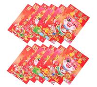 SEWACC Lot De 60 Pochettes À Billets Du Nouvel An 2024 Enveloppes Rouges Du Nouvel An 2024 Dragon Rouge Sac D’Argent