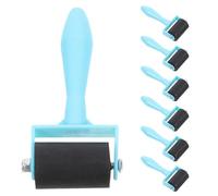 SEWACC Lot de 7 rouleaux en caoutchouc avec poignée : rouleau à strass pour projets d'artisanat, outils d'encre et d'estampage, création de cartes, peinture