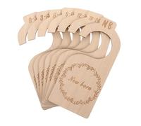SEWACC Lot de 7 Séparateurs en Bois Tilleul pour Placard Bébé, Organisateurs de Garde-robe -né, Cintres Séparateurs pour Chambre D’garçon et Filles, Rangement Vêtements Poupon, Système