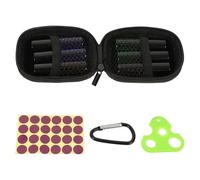 SEWACC Lot de 7 set de Pièces Flacons Roll-On en Verre 5 Ml pour Huiles Essentielles avec Pochette Noire Zippée Flacons Rechargeables pour Aromathérapie Voyage et Usage Quotidien