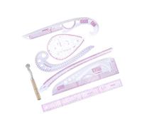 SEWACC Lot De 7 Set De Règles De Tailleur Couture Précises Et Flexibles, Plastique Transparent, Outils De Dessin Pour Vêtements, Modélisme, Patrons, Usage Professionnel Et Amateur