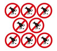 SEWACC Lot de 8 Autocollants «Interdit aux Chiens Leurs Besoins» Étanches Format Moyen Autocollants Humoristiques pour Jardin Pelouse et Espaces Extérieurs Signalisation Claire et