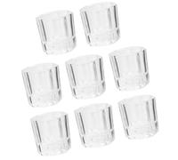 SEWACC Lot de 8 Gobelets Octogonaux en Verre Transparent pour Manucure Récipient sans Couvercle pour Liquide Nail Art Nettoyage de Stylos de Peinture Usage Professionnel et Personnel