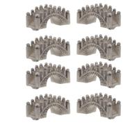 SEWACC Lot de 8 Mini-Ponts en Résine Gris Décor Micro-Jardin Style Pont Chinois Accessoires Décoratifs pour Terrariums Aquariums et Bonsaïs Modèle Miniature pour Loisirs Créatifs