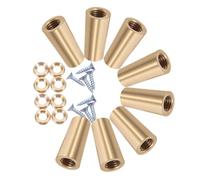 SEWACC Lot de 8 Pieds Coniques en Laiton Pur 30 MM pour Plateaux en Bois Supports Décoratifs et Rehausseurs de Meubles Accessoires Polyvalents pour Présentoirs Planches à Découper et