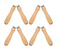 SEWACC Lot de 8 Poignées en Bois pour Lime Trou Intérieur de 5 Mm Manches Ronds Bois Polis sans Écharde Poignées de Remplacement Polyvalentes pour Outils à Main et Limes Adaptées