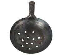 SEWACC Louche en Fer Robuste 20 Cm Ronde Multi-Trous pour Creuser et Tamisage, Pelle de Dragage Résistante aux Intempéries, Outil Manuel Polyvalent pour Jardin, Nettoyage de