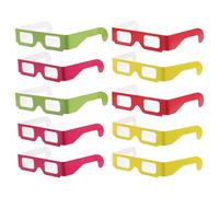 SEWACC Lunettes à Diffraction de Cœur 3D Lot de 20 Effet Lumineux Arc-en-Ciel pour Fêtes de Nuit et Rassemblements Festifs Lunettes Légères pour Port Longue Durée