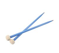 SEWACC Maillet de Timbales à Double Tête en Bois D'érable pour | Tête en Feutre, Design à Deux Extrémités, Sons Clairs et Impact Réduit, Bleu pour Batterie