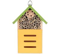 SEWACC Maison en Bois pour Abeilles d'Extérieur Cabane Insecte Écologique Verte Refuge pour Insectes Bénéfiques et Pollinisateurs Décoration Naturelle de Jardin et Terrasse