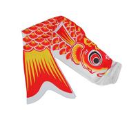 SEWACC Manche à Air Carpe Japonaise 100 CM Rouge Bannière Décorative Fanion Suspendu pour Restaurant de Sushis Drapeau Poisson à Vent en Tissu Résistant aux Intempéries pour Décoration