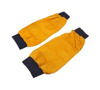 SEWACC Manchette de Bras Cuir Résistante Chaleur pour Soudure Protection Brûlure et Ignifuge Unique avec Manchette Élastique Manchon Pratique pour Travail Industriel