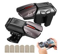 SEWACC Manchons De Jeu Mobile Doigts Et Déclencheurs Mobiles Pour Smartphone Accessoires De Jeu Compatibles Antidérapants 3 Paires Cuivre Fibre Alliage Noir