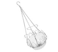 SEWACC Mangeoire Suspendue pour Poules 23 Cm Panier Métallique Pliable avec Chaîne Support D’Alimentation pour Légumes Fruits Friandises Élevage en Plein Air