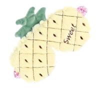 SEWACC Masque de Sommeil Forme Ananas Jaune pour Yeux en Peluche Bande Élastique, Bloque la Lumière Couleur Aléatoire pour Yoga et Salon de Beauté