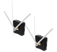 SEWACC Mécanismes d'Horloge à Quartz Silencieux Lot de 2 pour Réparation et Création d'Horloges Mécanismes à Monter Soi-Même Blanc Filetage Allongé