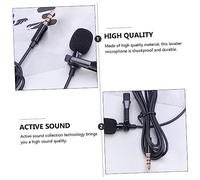 SEWACC Microphone Lavalier Omnidirectionnel avec Clip Solide Micro Denregistrement Filaire Kit Compact et Durable pour Conférences et Interviews
