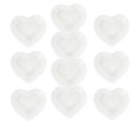 SEWACC Mini Bols en Céramique Blanche de Cœur pour Garçon et Filles Lot de 10 Plats à Sauce Polyvalents et Sûrs pour Célébrations et Boutiques Alimentaires Réutilisable