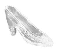 SEWACC Mini Chaussure Décorative en Cristal Transparent Cœur Ornement de Bureau Élégant Décoration Intérieure Maison et Mariage Accessoire Décoratif 1 Pièce Modèle Cendrillon